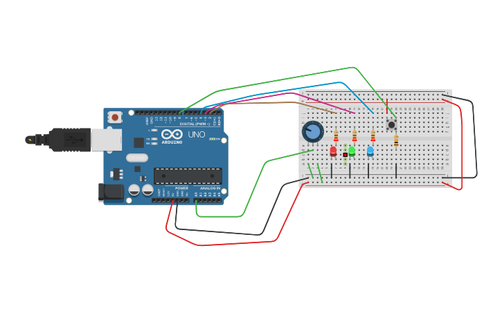 Circuit design LEDS2 | Tinkercad