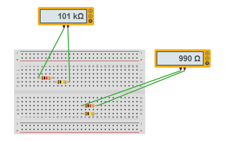 Circuit design 1º Experiência/ 1 Resistor - Tinkercad