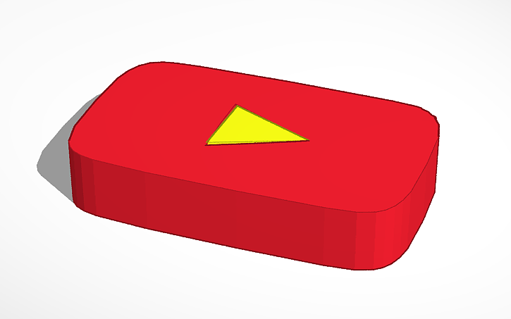 3D design YouTube Play button - Tinkercad