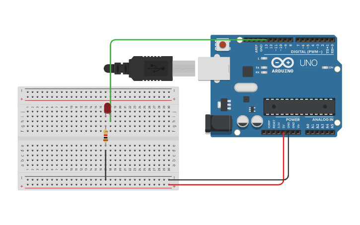 Circuit design Code Morse (DM) | Tinkercad