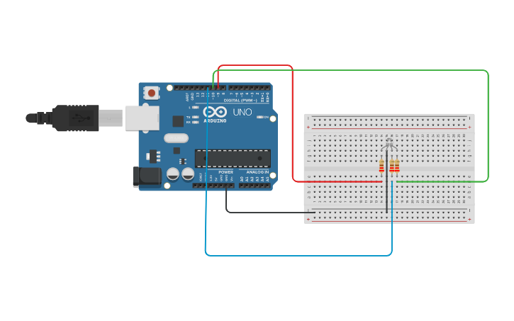 Circuit design 8-RGB Led - Tinkercad