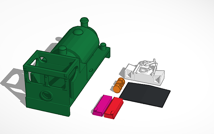 3D design NARROW GAUGE SADDLE TANK TO FIT ON SMOKEY JOE - Tinkercad