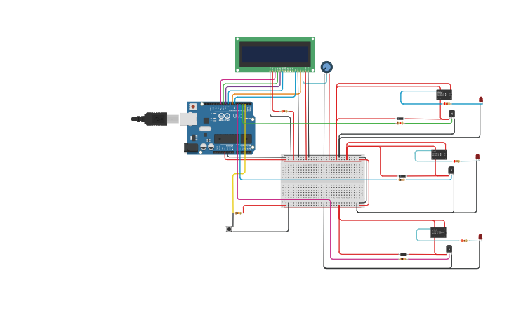 Circuit design Bartrack simulation | Tinkercad