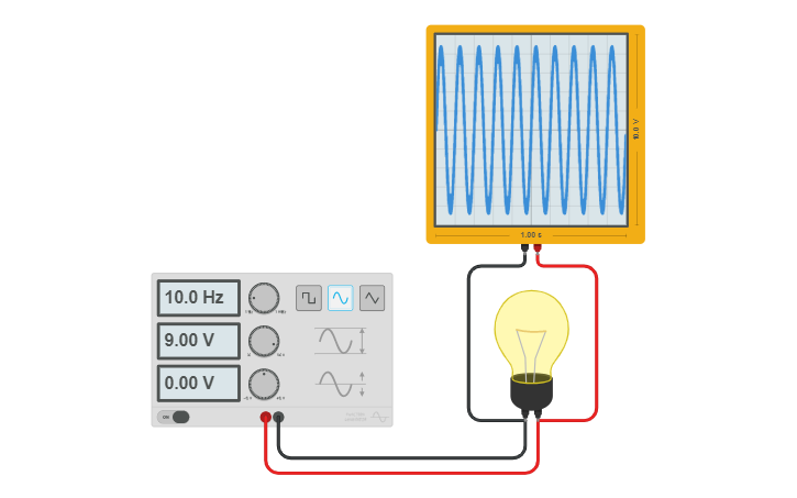 Circuit design Corriente alterna - Tinkercad