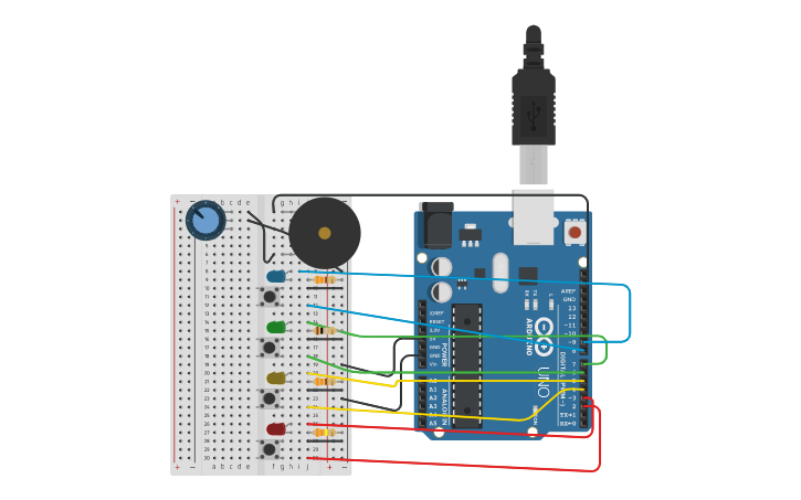 Circuit design ARDUINO - MINI PROJETO 2020 | Tinkercad