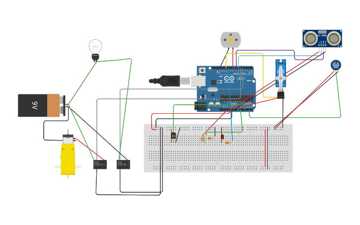 Circuit design Greenhouse Automation - Tinkercad