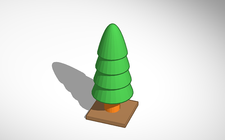 3D design denneboom B+ - Tinkercad