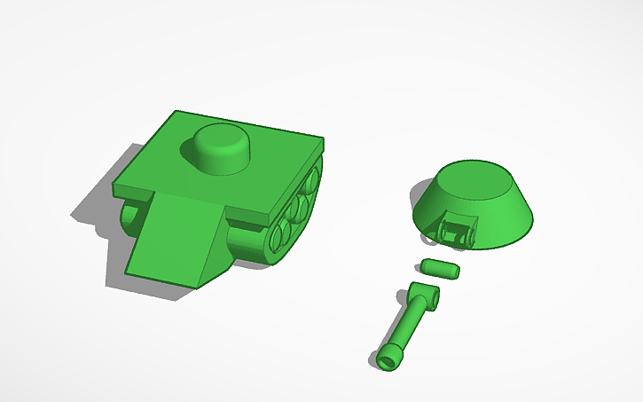 3D design mini toy tank - Tinkercad