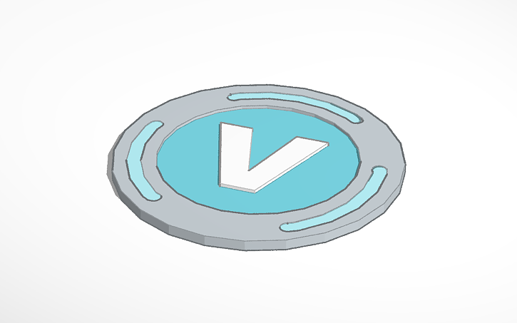 3D design vbuck - Tinkercad