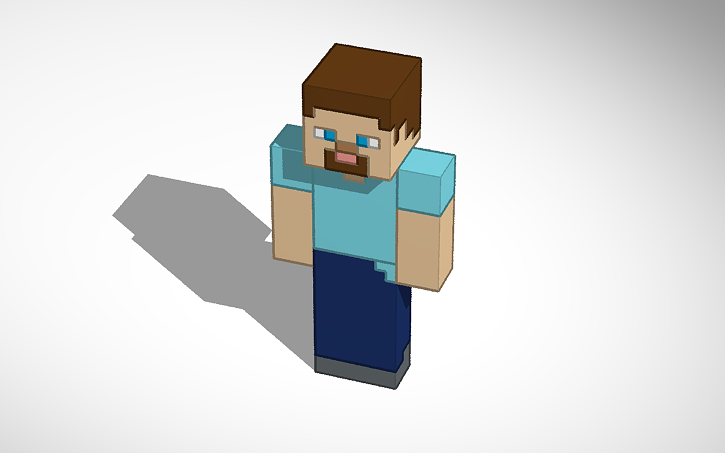 3D design Steve Skin Minecraft #Minecraft | Tinkercad