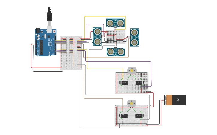 Circuit design Final Robotics Project - Tinkercad