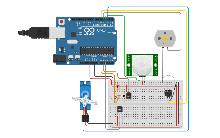 Circuit design Domótica 03 | Tinkercad