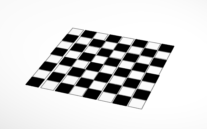 3D design satranç tahtası - Tinkercad