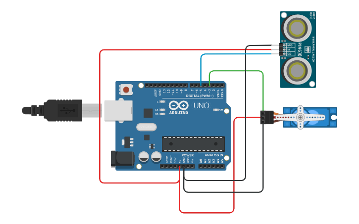Circuit design lixeira - Tinkercad