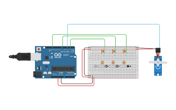 Circuit Design Control System For A Production Line - Tinkercad