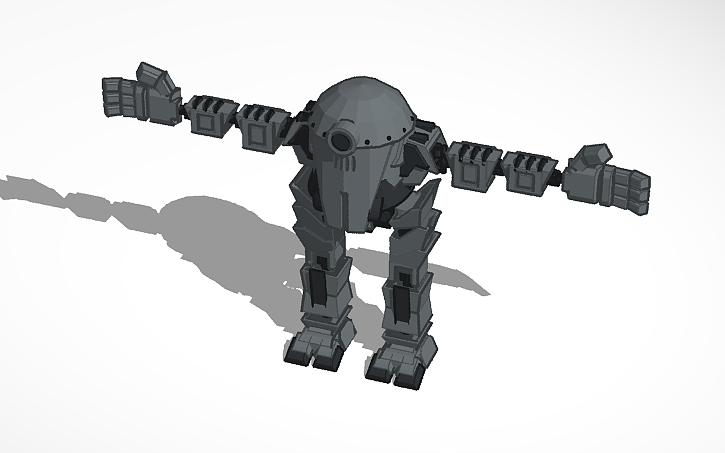 3d Design Mecha Design #1 W  Color - Tinkercad