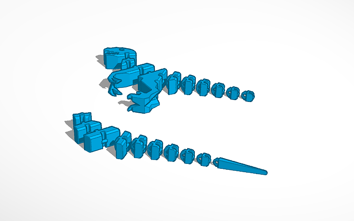 3D design flexi raptor - Tinkercad