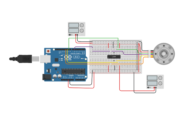 Circuit design PARTE III. Motor paso a paso - Tinkercad
