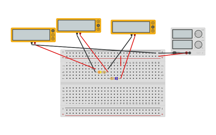 Circuit design multimeter - Tinkercad