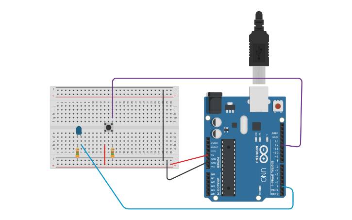 Circuit design Actuador-Sensor - Tinkercad