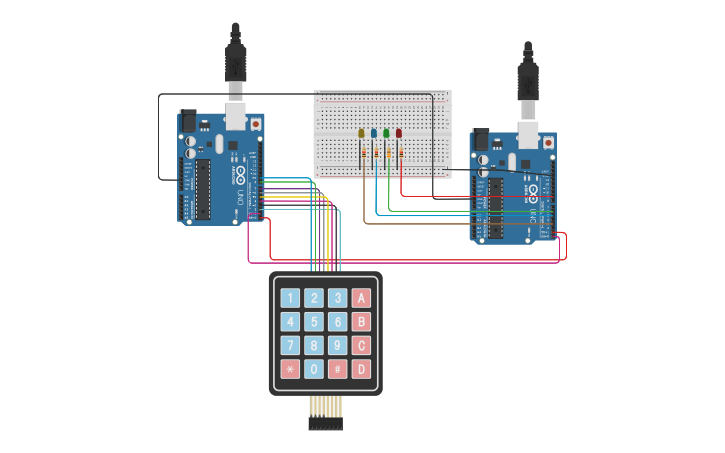 Circuit design KEYpad - Tinkercad
