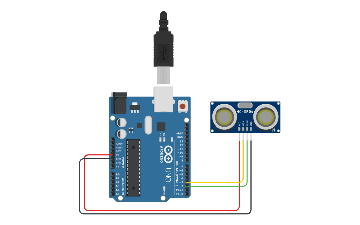 Circuit design Ultrasonic Sensor HC-SR04 with Arduino Asis, Renz Ranie ...