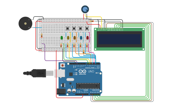 Circuit design Whack a mole | Tinkercad