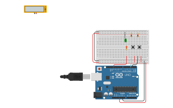 Circuit design LED - Arduino 14.09 - Tinkercad