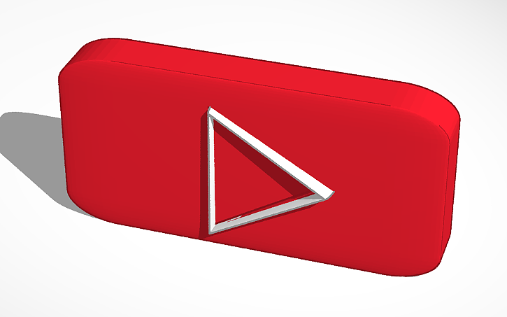 3D design youtube play button - Tinkercad