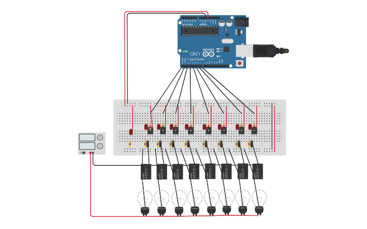 Circuit design RELAYS ARDUINO | Tinkercad