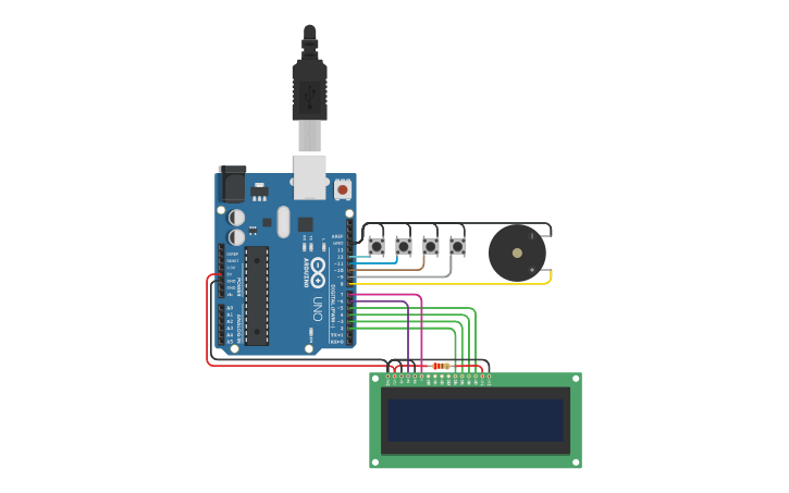 Circuit design Часы с будильником - Tinkercad