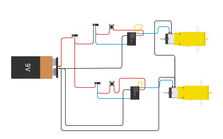 Circuit design paro de emergencia - Tinkercad