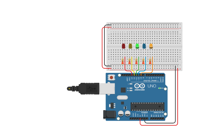 Circuit design Programación de Arduino en Tinkercad | Tinkercad