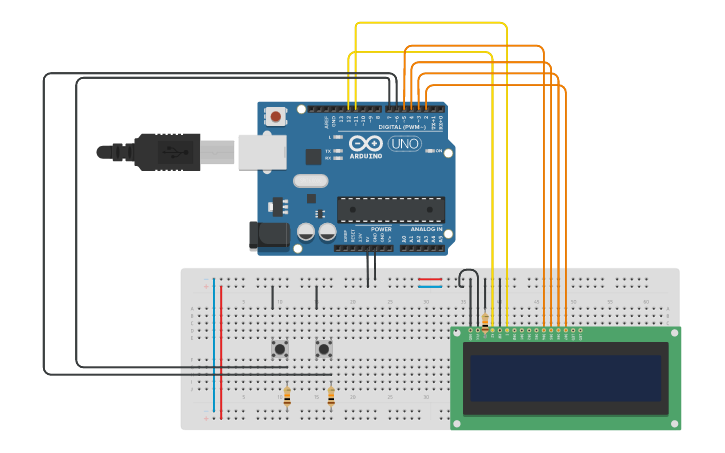 Circuit design Reloj - Tinkercad