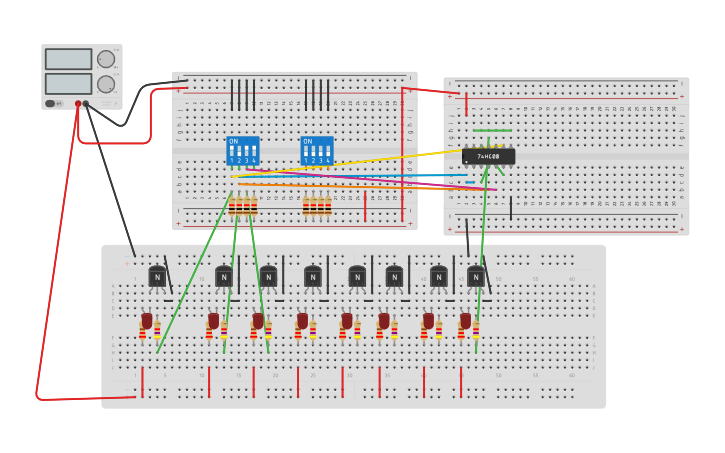 Circuit design Q2 : Tp1 exercice 3 | Tinkercad
