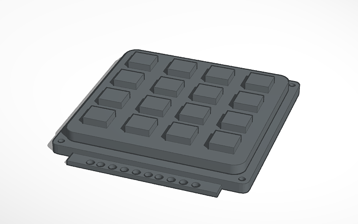 4x4 Matrix Keypad Cad 3D design 4x4 Matrix Keypad - Tinkercad