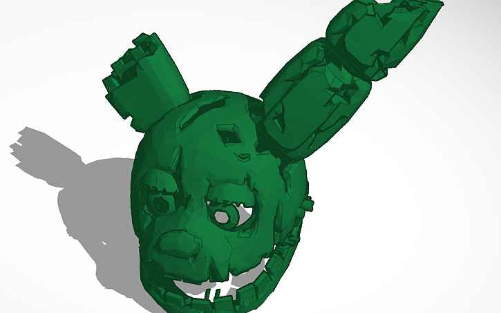3D design fnaf 3 springtrap mask full scale - Tinkercad