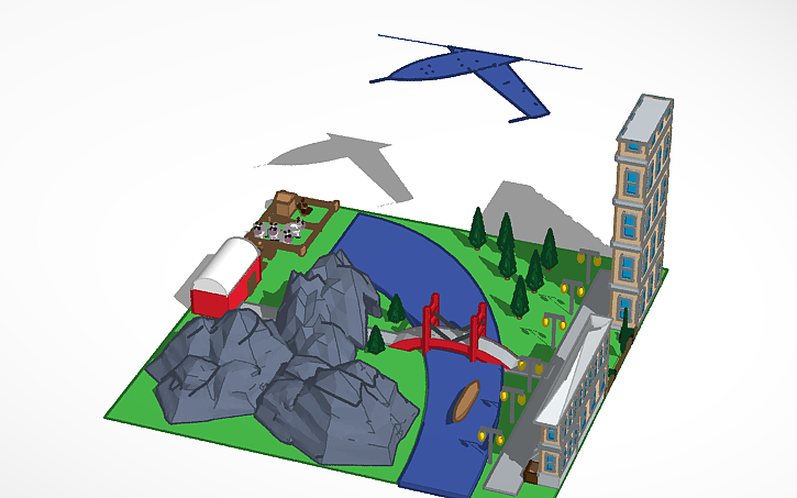 3D design The Town - Tinkercad