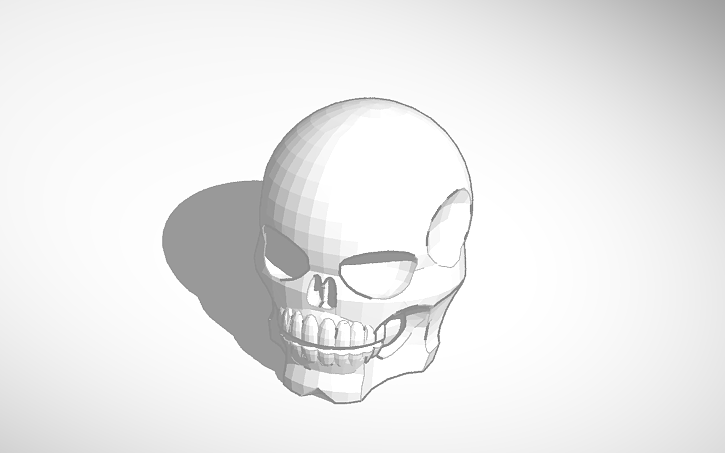 3D design teschio - Tinkercad