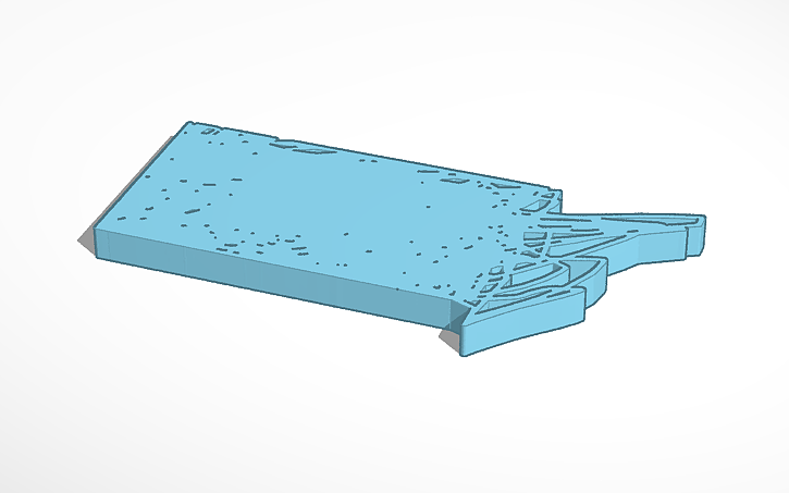 3D design a blue piece of art - Tinkercad