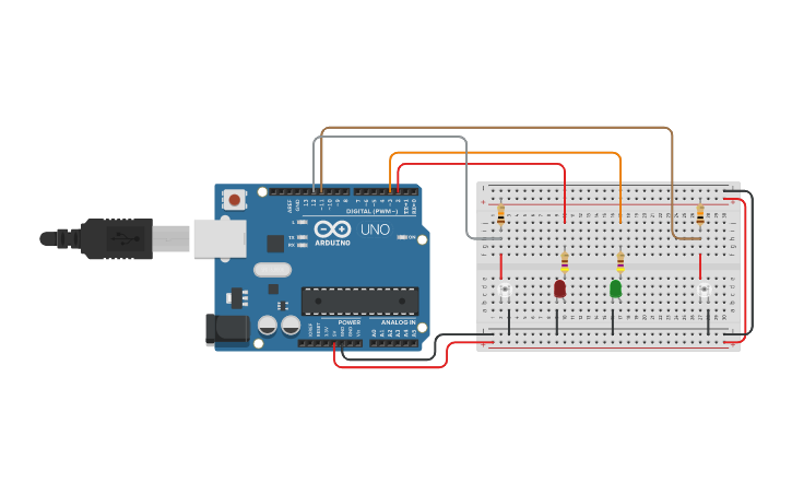 Circuit design Arduino People Counter Circuit - Tinkercad