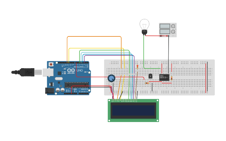 Circuit design LCD DESAFIO | Tinkercad