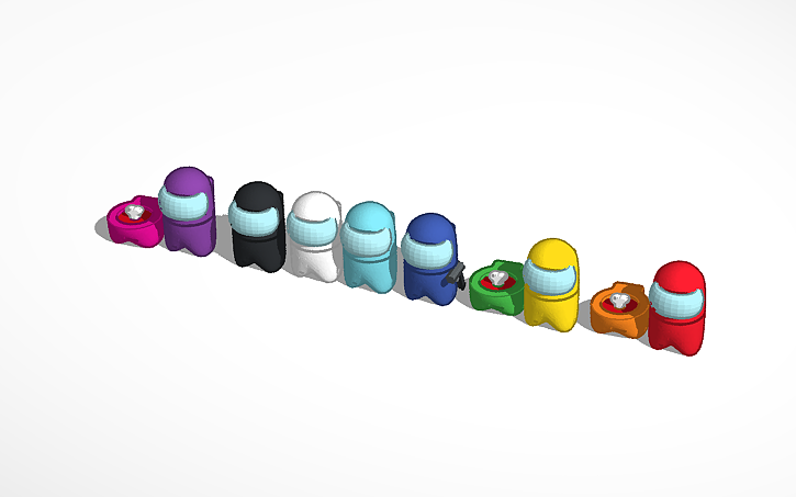3D design Among Us Characters - Tinkercad