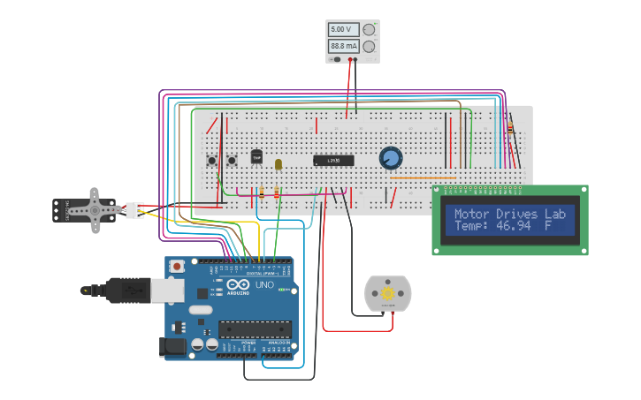 Circuit design Industrial Conveyor - Tinkercad