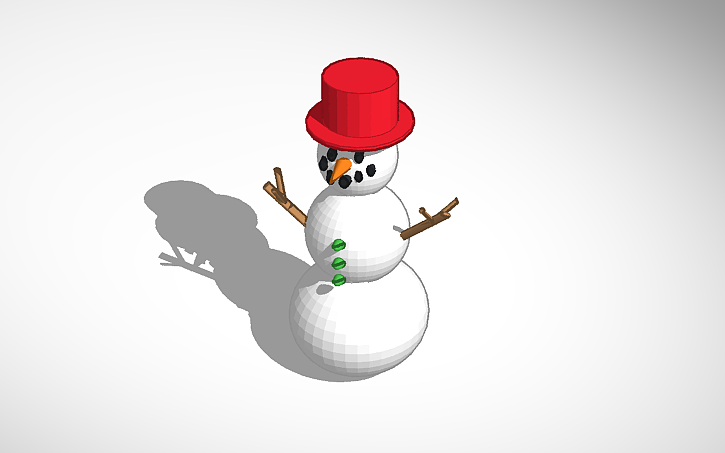 3D design Snowperson | Tinkercad