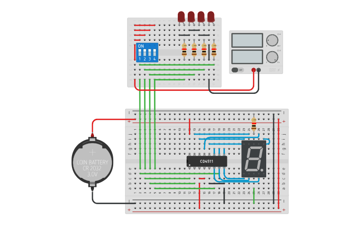 tinkercad bcd to 7 segment