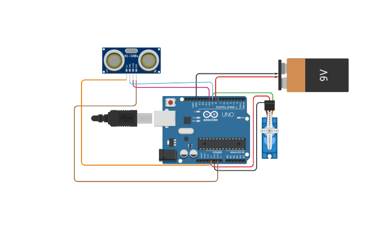 Circuit design servo motor 1 | Tinkercad