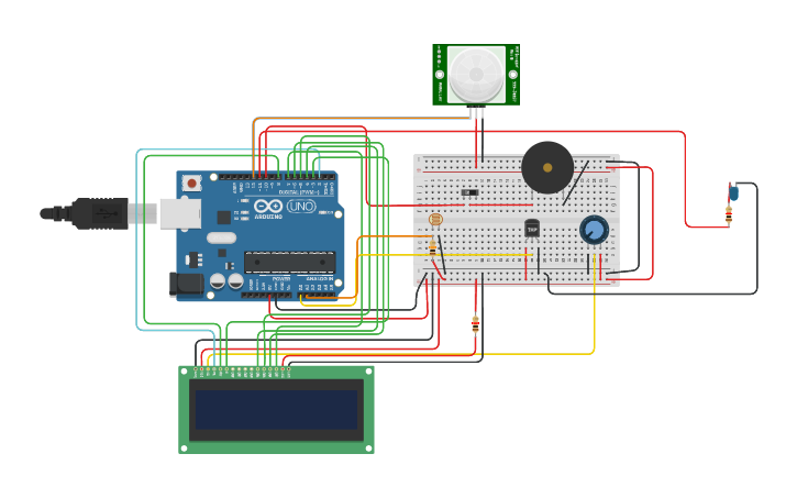 Circuit design Mega Projeto - Tinkercad