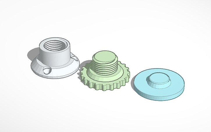 3D design Adjustable Foot - Tinkercad