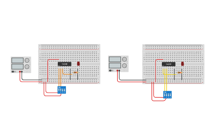 Circuit design NAND, NOR gates - Tinkercad